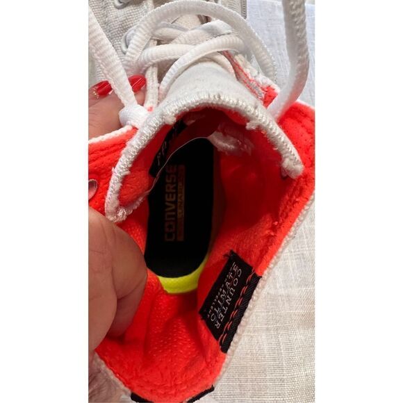 Converse Chuck Taylor II Shoes Youth Counter Climate Lunarlon Orange White Sz 3 - Picture 11 of 11